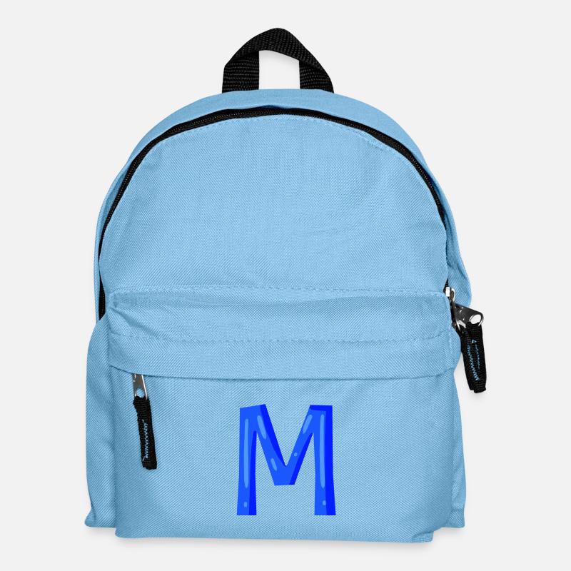 Anfangsbuchstabe M - Kinder Rucksack - Hellblau