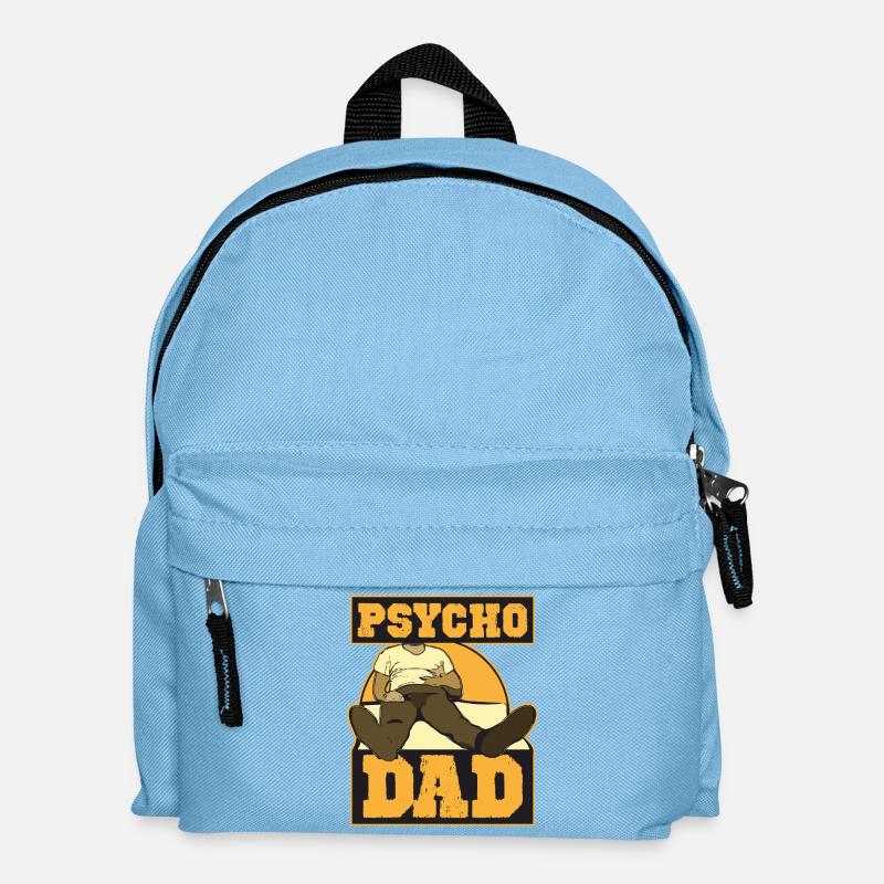 Psycho Dad wie Bundy auf dem Sofa guckt Psycho Dad - Kinder Rucksack - Hellblau