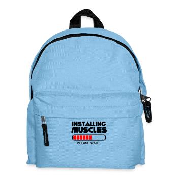Installing Muscles - Kids' Backpack - light blue - Front