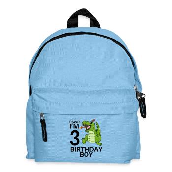 3. Geburtstag - 3 Jahre alt - Kindergeburtstag - Kinder Rucksack - Hellblau - Vorne