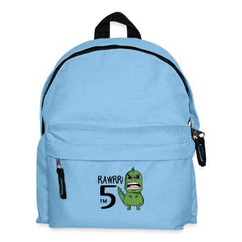 5th birthday - 5 years old - I am 5 - Kids' Backpack - light blue - Front