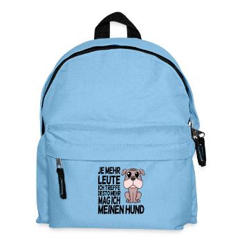Hundebesitzer Spruch Hunde Hunde - Kinder Rucksack - Hellblau - Vorne