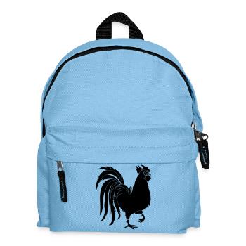 Schwarzer Hahn - Kinder Rucksack - Hellblau - Vorne