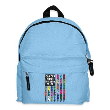 Cancer Awareness Cancer Sucks In Every Color - Kids' Backpack - light blue - Front