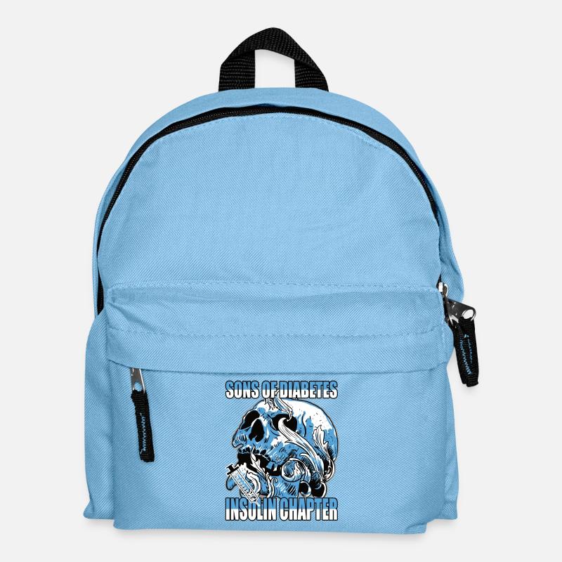 Sons of Diabetes Insulin Chapter Design - Kids' Backpack - light blue