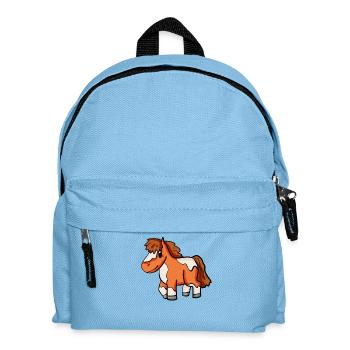 Cheval poney Shetland - Sac à dos Enfant - bleu clair - Devant