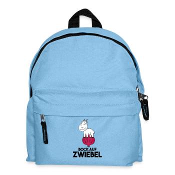 Zwiebel Ziege Ziegenbock - Kinder Rucksack - Hellblau - Vorne