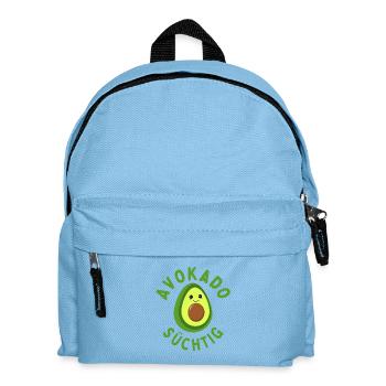 Avokado Süchtig Leckere und süße Avokado - Kinder Rucksack - Hellblau - Vorne