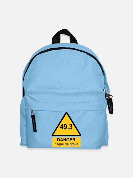 49.3 danger - Sac à dos Enfant - bleu clair