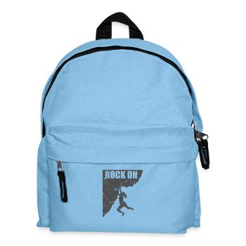 Rock on Hobby Klettern Bouldern Sport - Kinder Rucksack - Hellblau - Vorne