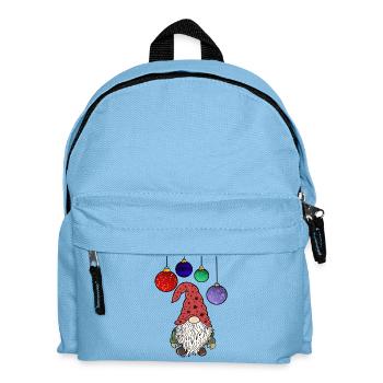 Christmas Gnom Weihnachts Wichtel - Kinder Rucksack - Hellblau - Vorne