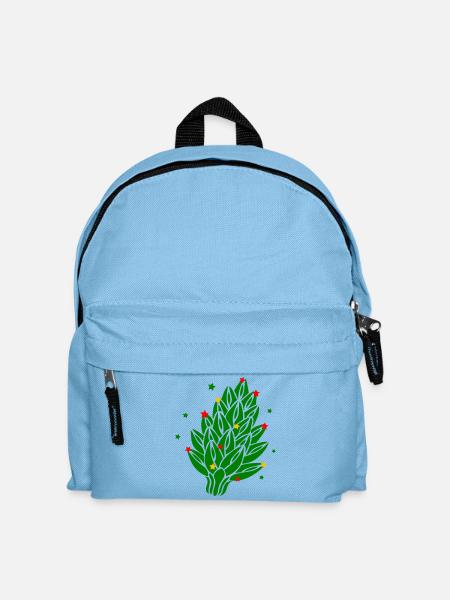 Weihnachtsbaum, Tannenzapfen - Kinder Rucksack - Hellblau