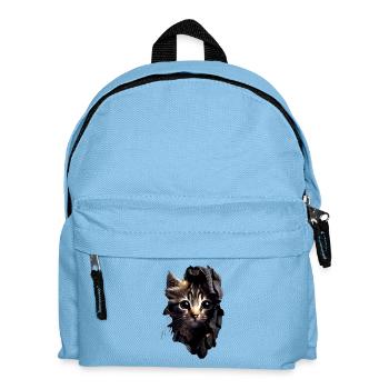 Cat Motif Art Cat Design Domestic Cat Meow Cat - Kids' Backpack - light blue - Front