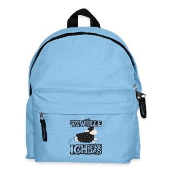 Komme was Wolle ich Schaf das - Kinder Rucksack - Hellblau - Vorne