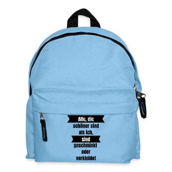 Arroganter Spruch, Ego, Karneval, Fasching - Kinder Rucksack - Hellblau - Vorne