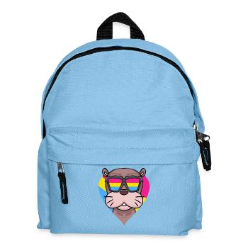 Pansexuel Cadeau Cœur de Lion de Mer - Sac à dos Enfant - bleu clair - Devant