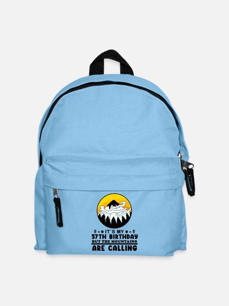 57. Geburtstag Berge Berg Gipfel - 57 Jahre alt - Kinder Rucksack - Hellblau