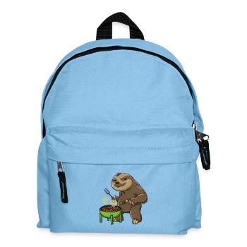Sloth Grill King Grill Master Grill Tongs Grill Grill - Kids' Backpack - light blue - Front