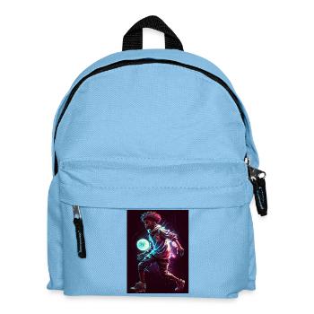 Futuristischer Kinder-Superhelden-Design - Kinder Rucksack - Hellblau - Vorne