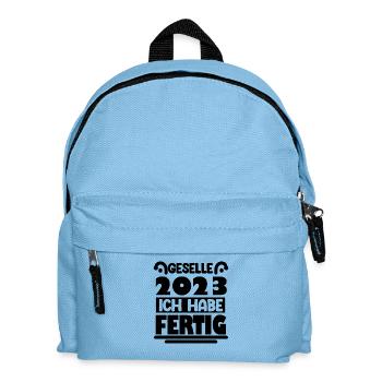 Geselle 2023 Gesellenprüfung - Kinder Rucksack - Hellblau - Vorne