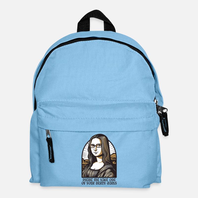 Die nerdige Leseratte Lisa Mona - Kinder Rucksack - Hellblau