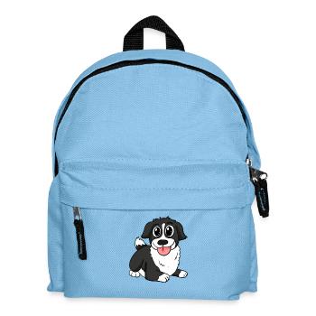 Border Collie Dog Breed Dog Dogs - Kids' Backpack - light blue - Front