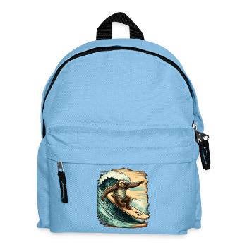 Le surf paresseux s’amuse dans les vagues - Sac à dos Enfant - bleu clair - Devant