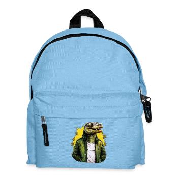 Streetstyle-Krokodil | Krokodil-Liebhaber - Kinder Rucksack - Hellblau - Vorne
