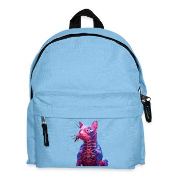 Luminous Anatomy Cat Sculpture - Kids' Backpack - light blue - Front