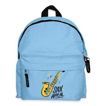 Golden Saxophone Jazz Graphic - Kids' Backpack - light blue - Front