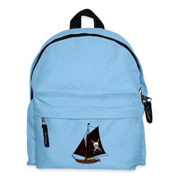 Pirate, Bateau Pirate, Boucanier, Crâne, Enfant - Sac à dos Enfant - bleu clair - Devant