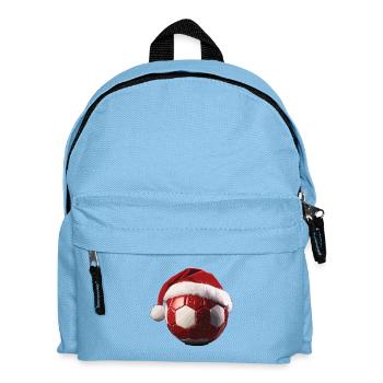 Soccer Christmas Santa Hat Ball - Kids' Backpack - light blue - Front