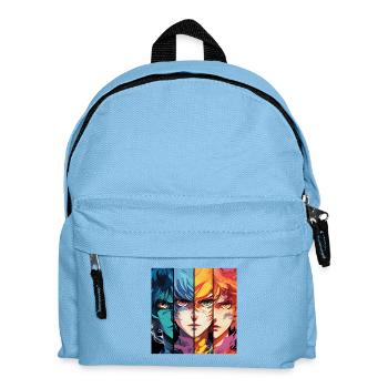 Manga Face - Kids' Backpack - light blue - Front