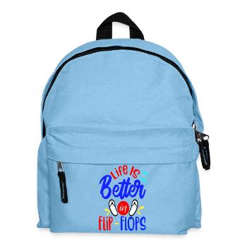 La vie est plus belle en tongs - Sac à dos Enfant - bleu clair - Devant