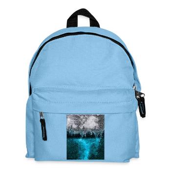 Ruhiger Wald bei Nacht - Kinder Rucksack - Hellblau - Vorne