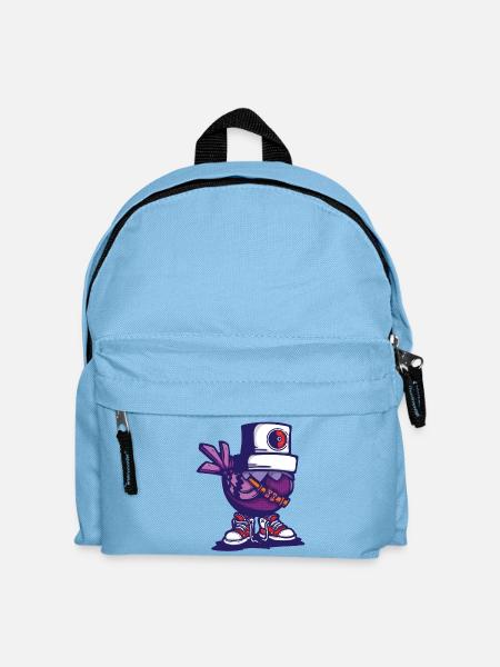 Vogel-Mütze - Kinder Rucksack - Hellblau