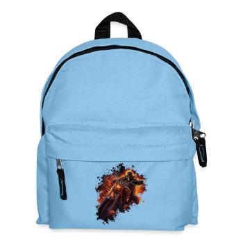 Crâne enflammé sur motard - Sac à dos Enfant - bleu clair - Devant