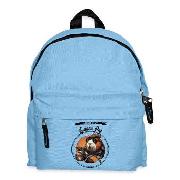 Cooles Meerschweinchen – Statement Design - Kinder Rucksack - Hellblau - Vorne