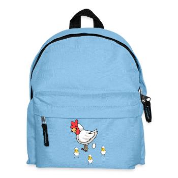 Easter Hen Chick Baby Eggs Eggshell Poultry - Kids' Backpack - light blue - Front