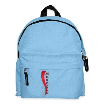 Flagge Marokkos, die Respekt und Bewunderung einflößt - Kinder Rucksack - Hellblau - Vorne