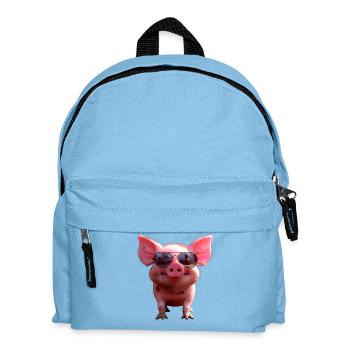 Cochon domestique Cochon Cochon Porcelet Cochon - Sac à dos Enfant - bleu clair - Devant