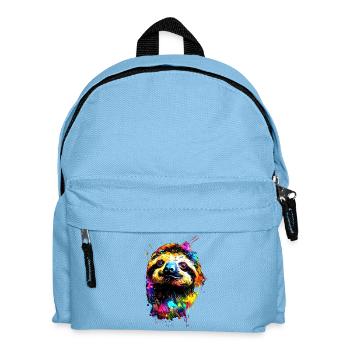 Paresseux Couleurs Colorées Pop Art Paresseux Paresseux - Sac à dos Enfant - bleu clair - Devant