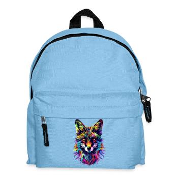 Renard Pop Art Coloré Renard Amoureux Renard Roux Renards - Sac à dos Enfant - bleu clair - Devant