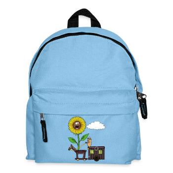 Sunflower Peanut Horse Travel Camping Peanuts - Kids' Backpack - light blue - Front