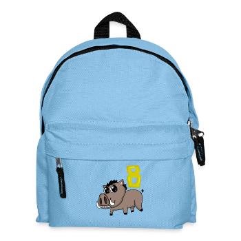 Motif 8ème anniversaire Sanglier - Huit ans - Sac à dos Enfant - bleu clair - Devant