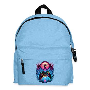 Synthwave Dragon Gaming Fantasy - Kids' Backpack - light blue - Front
