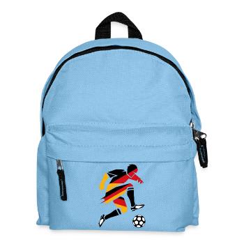 Deutscher Fußballfan Rebelle Illustration - Kinder Rucksack - Hellblau - Vorne