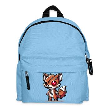 gruseliger Zombie-Fuchs für Halloween Spaß - Kinder Rucksack - Hellblau - Vorne