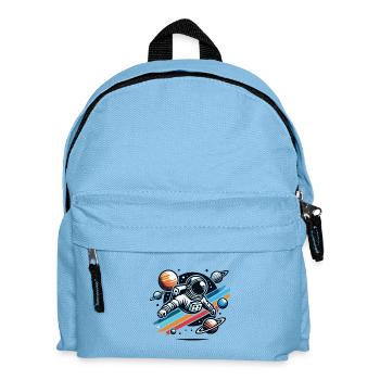 Retro Astronaut Space Adventure Planet - Kids' Backpack - light blue - Front