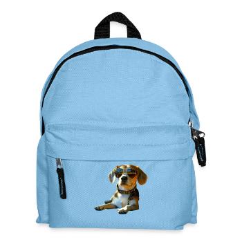 Beagle Chiot Beagles Chien mignon Beagle anglais - Sac à dos Enfant - bleu clair - Devant